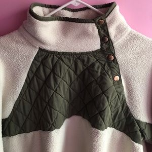 Asymmetrical Snap-Up Fleece